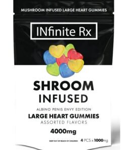 INfinite Rx Shroom Infused Albino Penis Envy Edition Large Heart Gummies Edibles (4000mg)